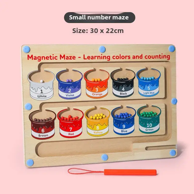 Magnetic Number Maze Toy for Kids Counting Board 30x22cm - Image 2