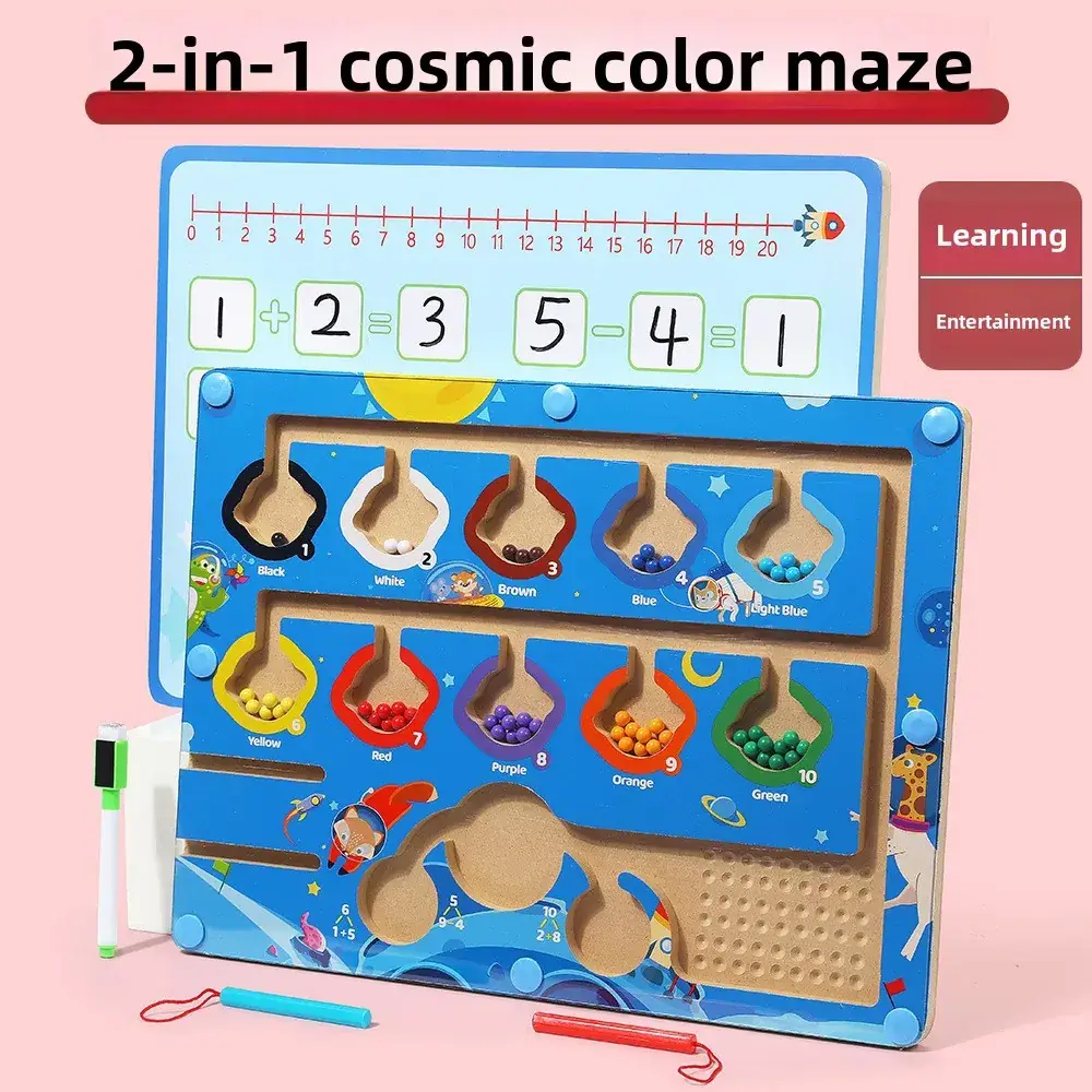 Magnetic Number Maze Toy for Kids Counting Board 30x22cm - Image 9