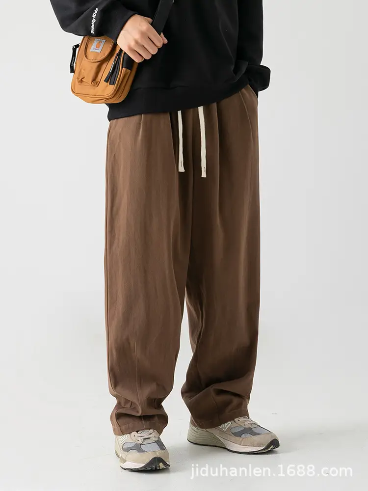 Japanese Sand-Washed Fleece-Lined Loose Pants - Image 6