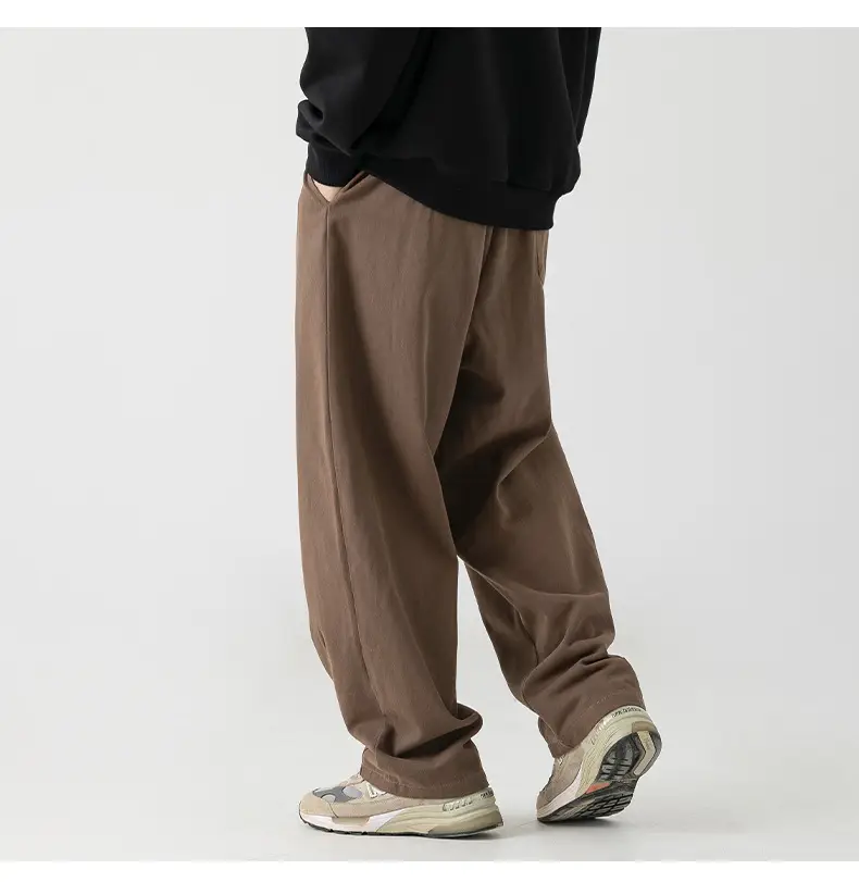 Japanese Sand-Washed Fleece-Lined Loose Pants — feature 12