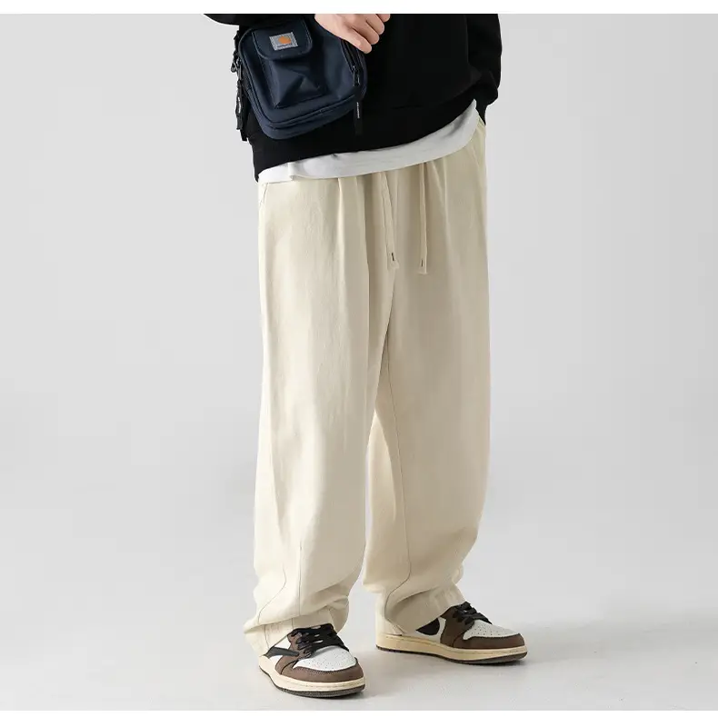 Japanese Sand-Washed Fleece-Lined Loose Pants — feature 17