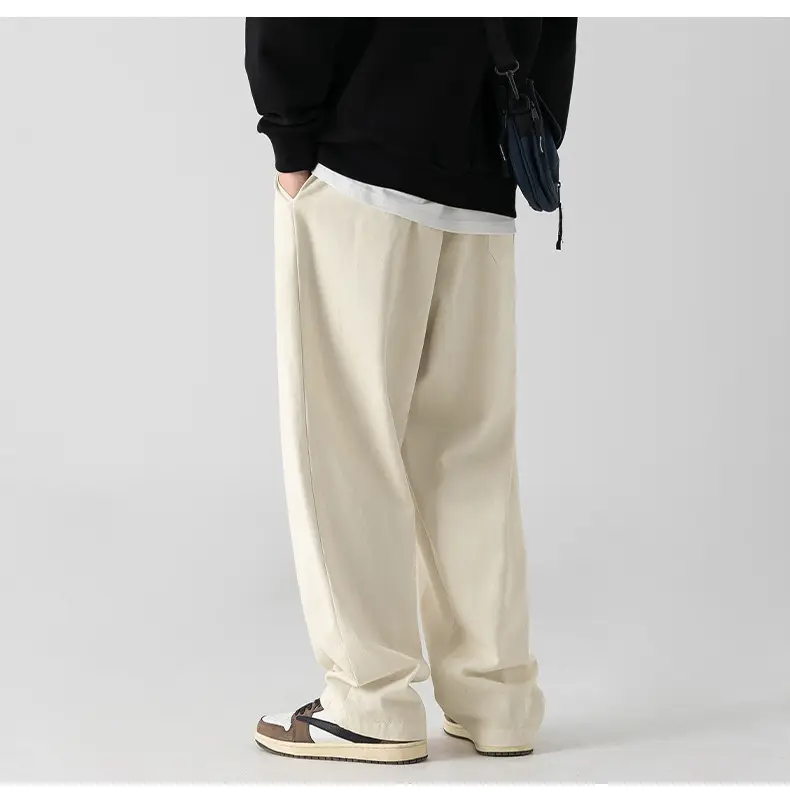 Japanese Sand-Washed Fleece-Lined Loose Pants — feature 18