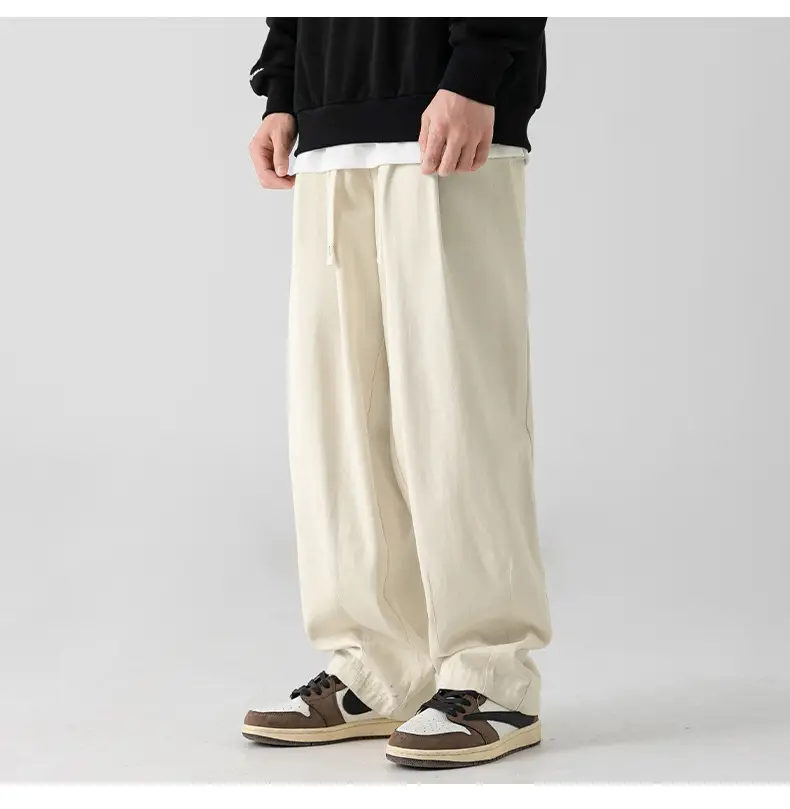 Japanese Sand-Washed Fleece-Lined Loose Pants — feature 20