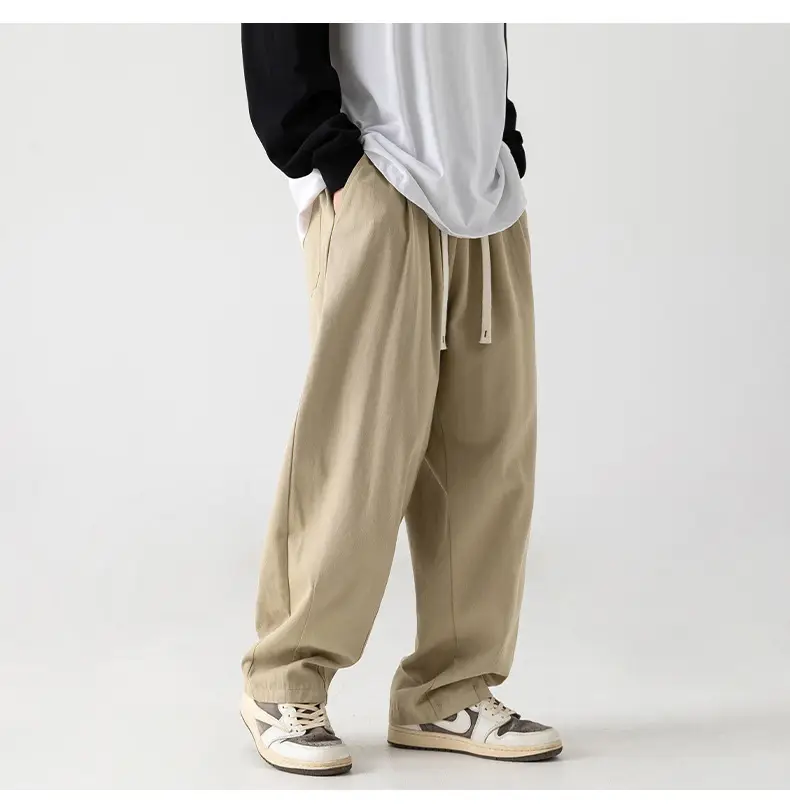Japanese Sand-Washed Fleece-Lined Loose Pants — feature 22
