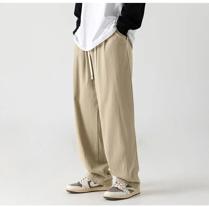 Japanese Sand-Washed Fleece-Lined Loose Pants — feature 23