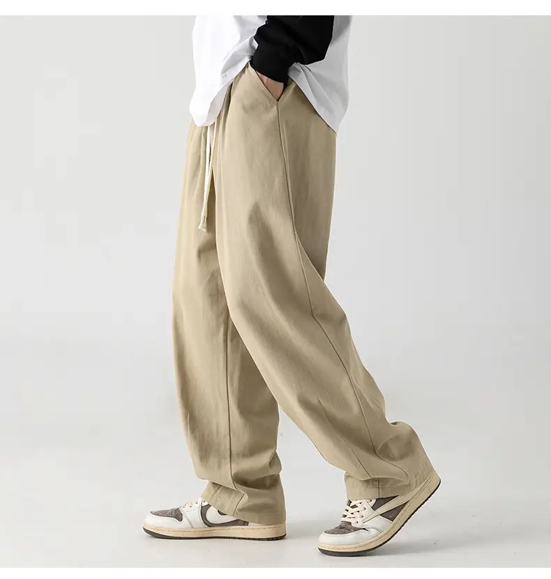 Japanese Sand-Washed Fleece-Lined Loose Pants — feature 24
