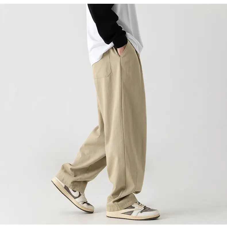 Japanese Sand-Washed Fleece-Lined Loose Pants — feature 25