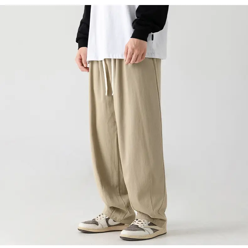 Japanese Sand-Washed Fleece-Lined Loose Pants — feature 26