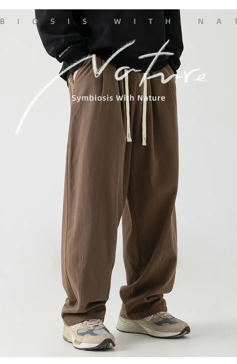 Japanese Sand-Washed Fleece-Lined Loose Pants — feature 5