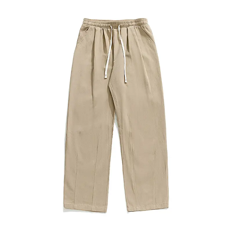 Japanese Sand-Washed Fleece-Lined Loose Pants - Image 2