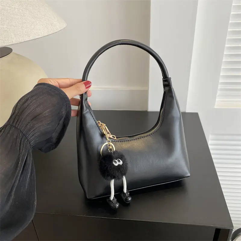 Women's Beige Leather Shoulder Bag 2023 Summer Korean Style - Image 12
