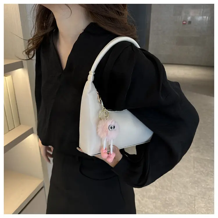 Women's Beige Leather Shoulder Bag 2023 Summer Korean Style — feature 19
