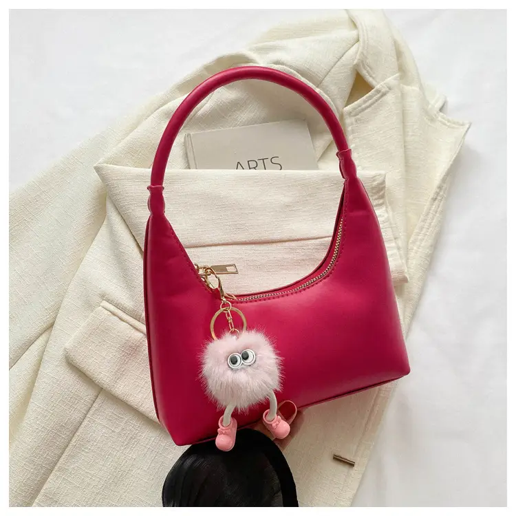 Women's Beige Leather Shoulder Bag 2023 Summer Korean Style — feature 24