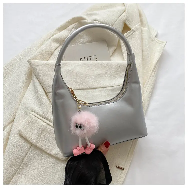 Women's Beige Leather Shoulder Bag 2023 Summer Korean Style — feature 26