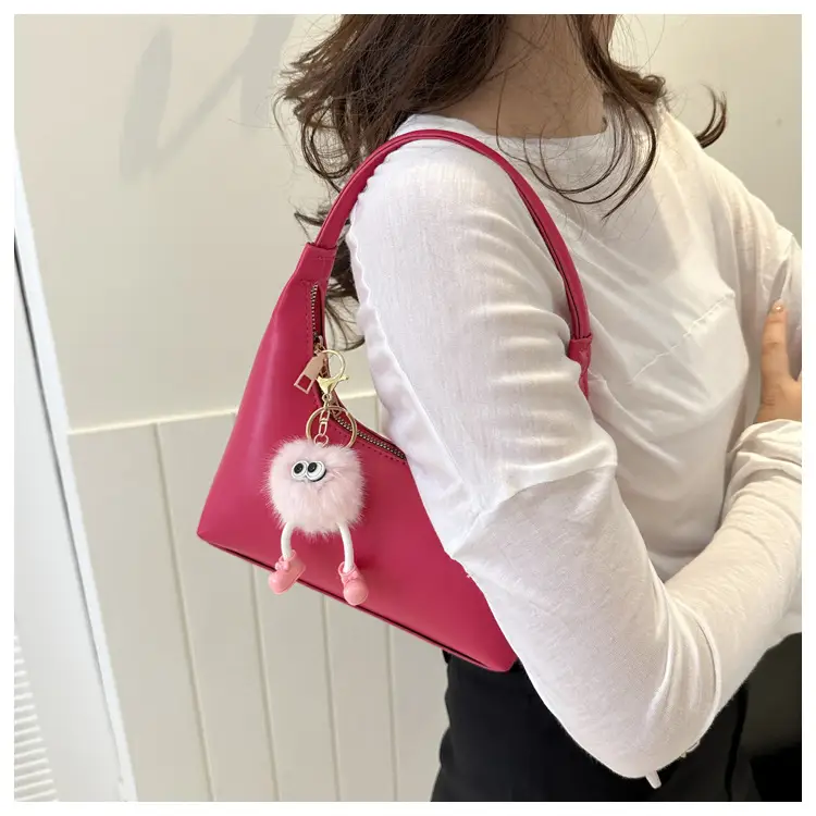 Women's Beige Leather Shoulder Bag 2023 Summer Korean Style — feature 8