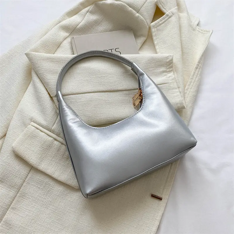 Women's Beige Leather Shoulder Bag 2023 Summer Korean Style - Image 2