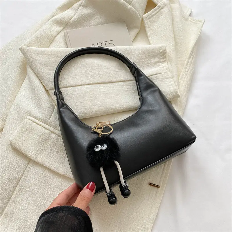 Women's Beige Leather Shoulder Bag 2023 Summer Korean Style - Image 6