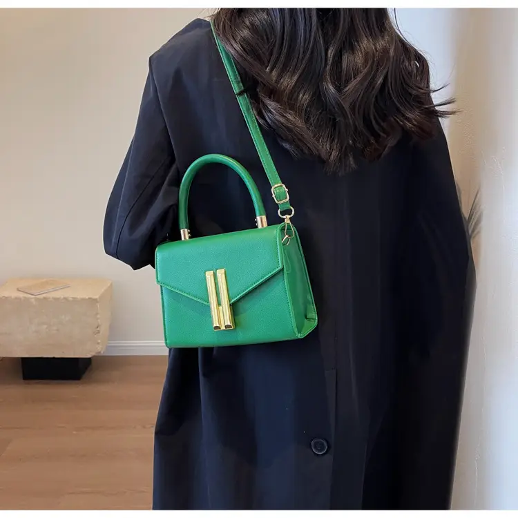 Green Textured Square Handbag for Women 2023 — feature 15