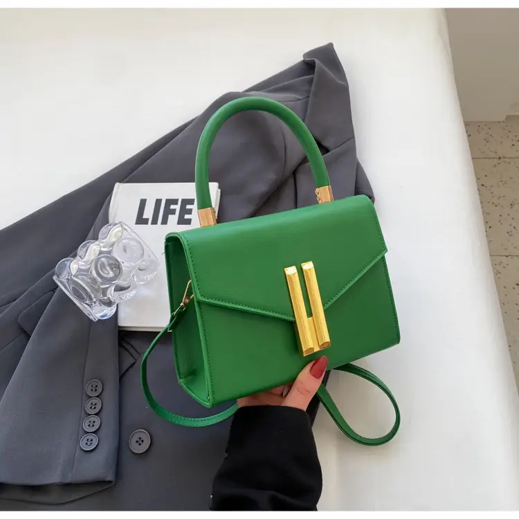 Green Textured Square Handbag for Women 2023 — feature 20