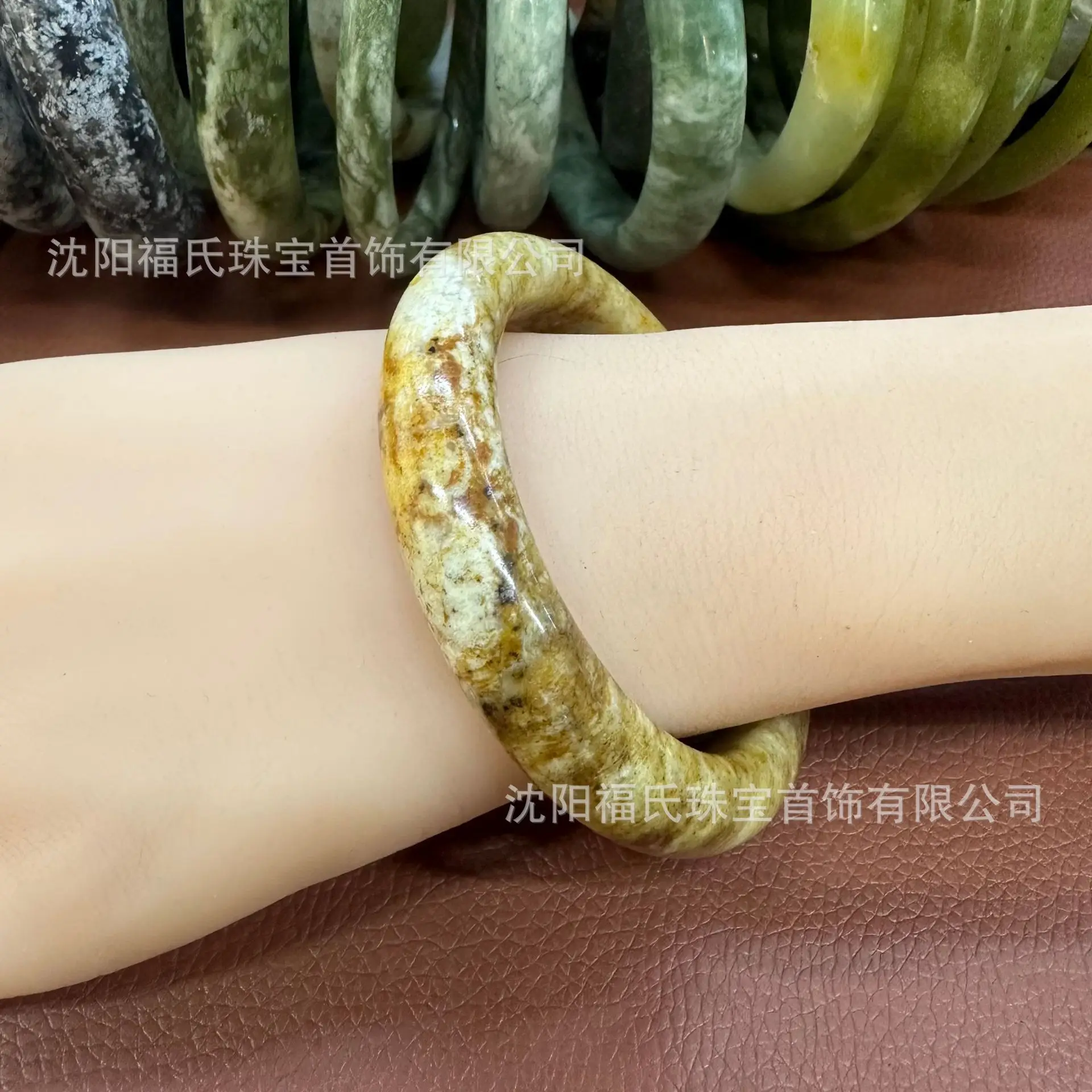 Natural Xiuyu Jade Bracelets Earth Blue Blood Vessel Red Lemon Yellow Dark Blue Dark Green Fenda Liaoyang - Image 2