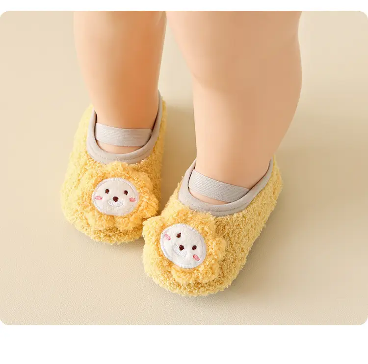 Baby Cartoon Cotton Floor Socks Black White — feature 11