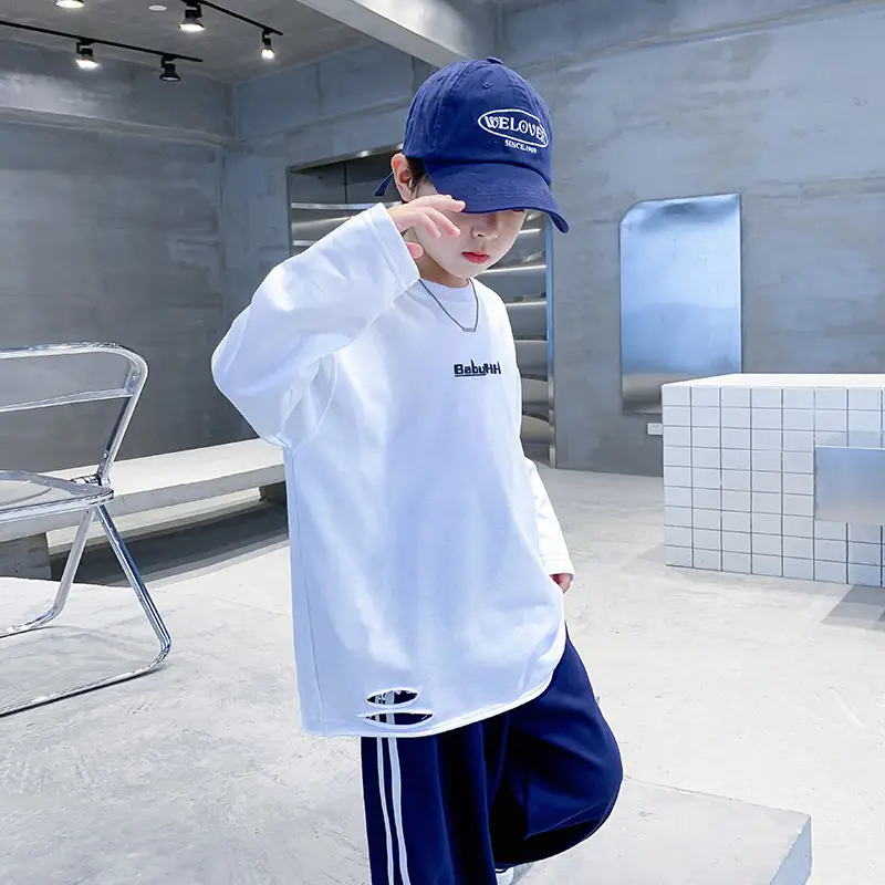 Autumn Long Sleeve T-Shirt for Boys Medium Large - Image 3