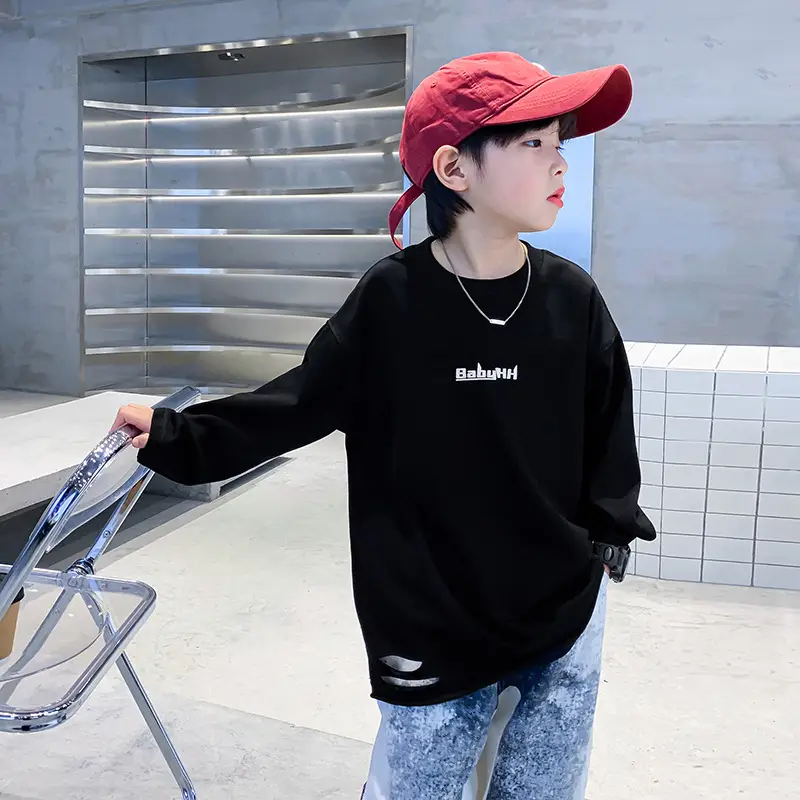 Autumn Long Sleeve T-Shirt for Boys Medium Large - Image 6