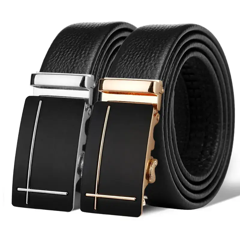 2023 Men's Black Belt Automatic Buckle Business Casual - Image 3