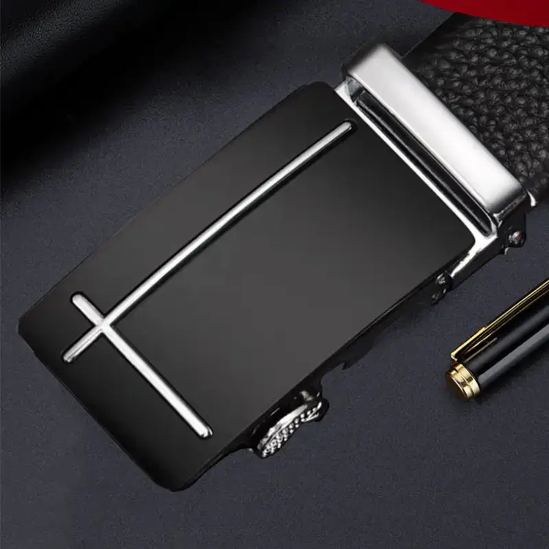 2023 Men's Black Belt Automatic Buckle Business Casual - Image 2