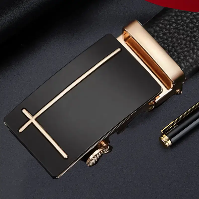 2023 Men's Black Belt Automatic Buckle Business Casual