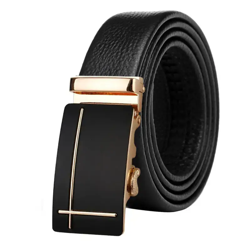2023 Men's Black Belt Automatic Buckle Business Casual - Image 5