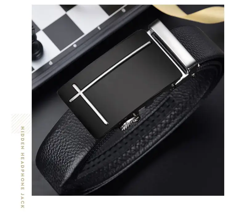 2023 Men's Black Belt Automatic Buckle Business Casual β feature 12