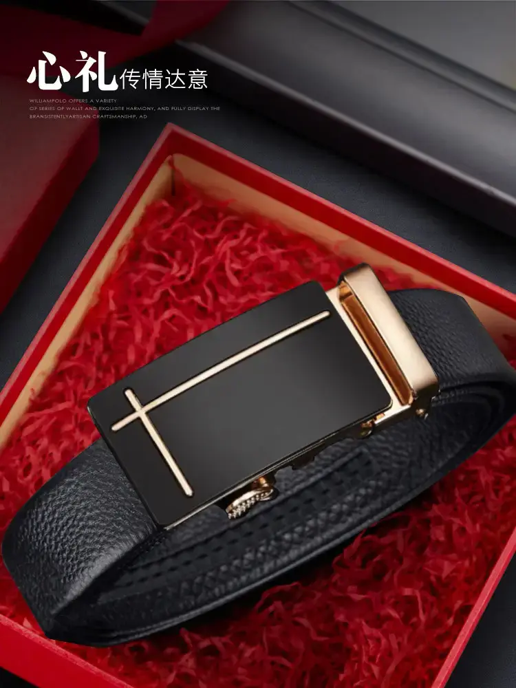2023 Men's Black Belt Automatic Buckle Business Casual β feature 4