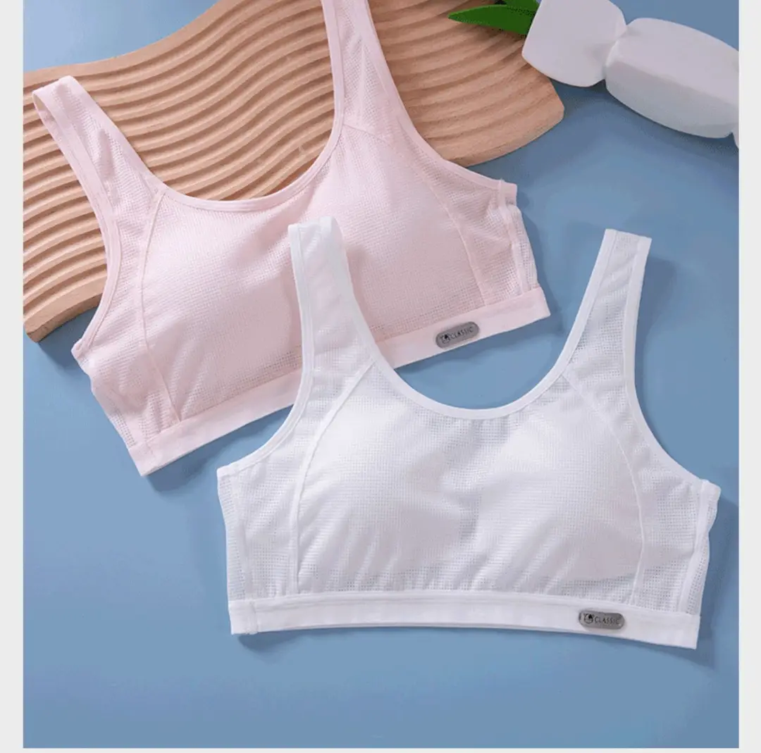 Junior high school girls' underwear girls' vest 12-year-old youth development period high school 16 sports bra breathable thin — feature 12
