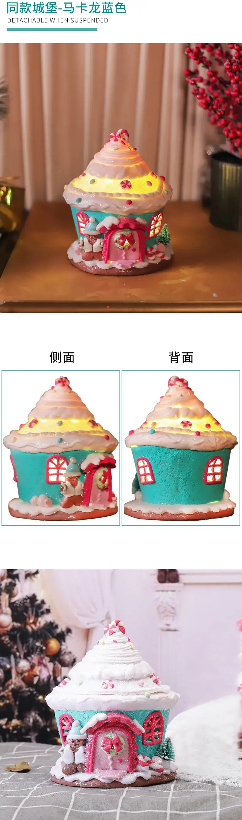 Soft Clay Christmas Castle Decor Set of 2 — feature 11