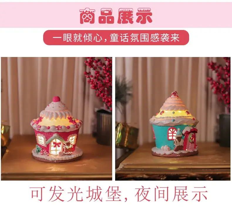 Soft Clay Christmas Castle Decor Set of 2 — feature 8