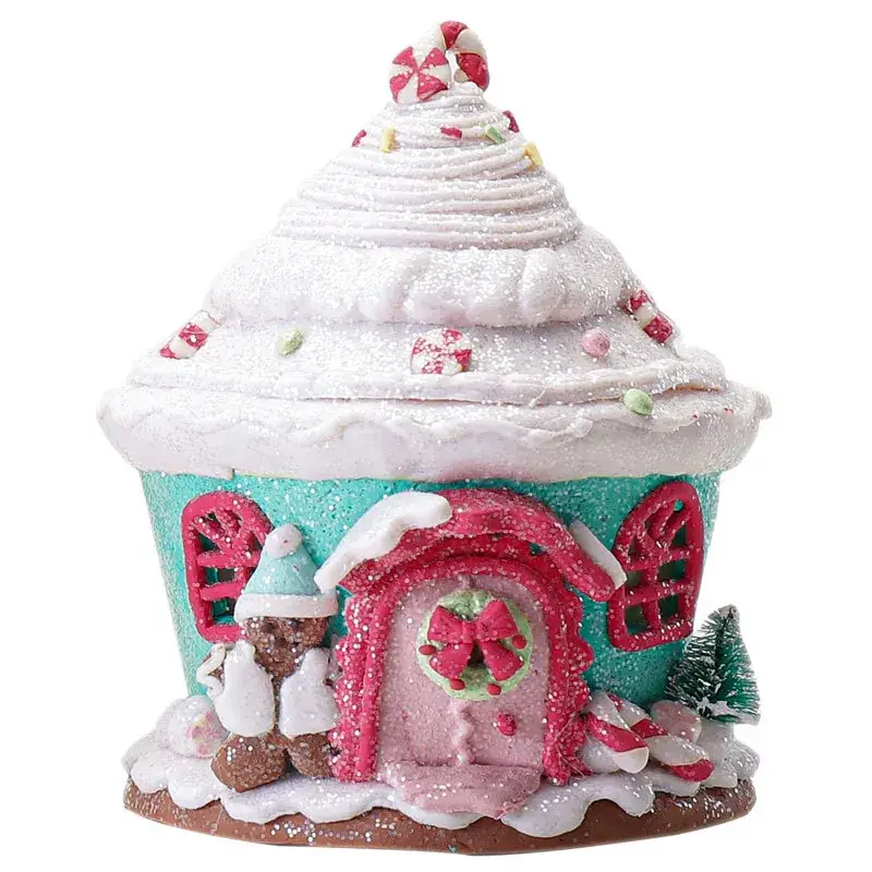 Soft Clay Christmas Castle Decor Set of 2 - Image 2