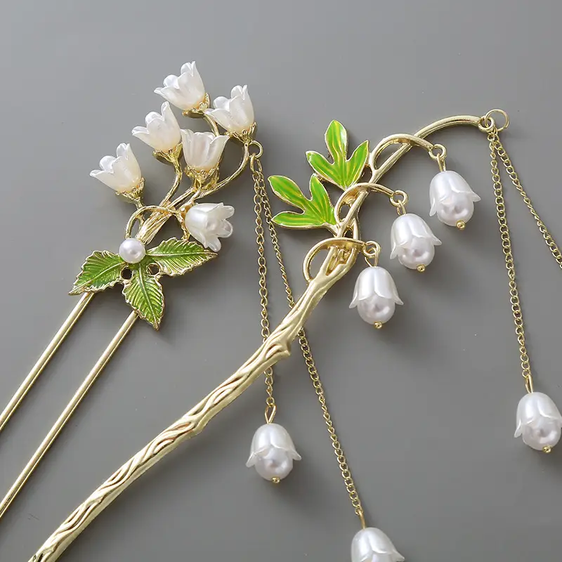 Elegant Gold Friehs with Pearl Drop for Women — feature 2