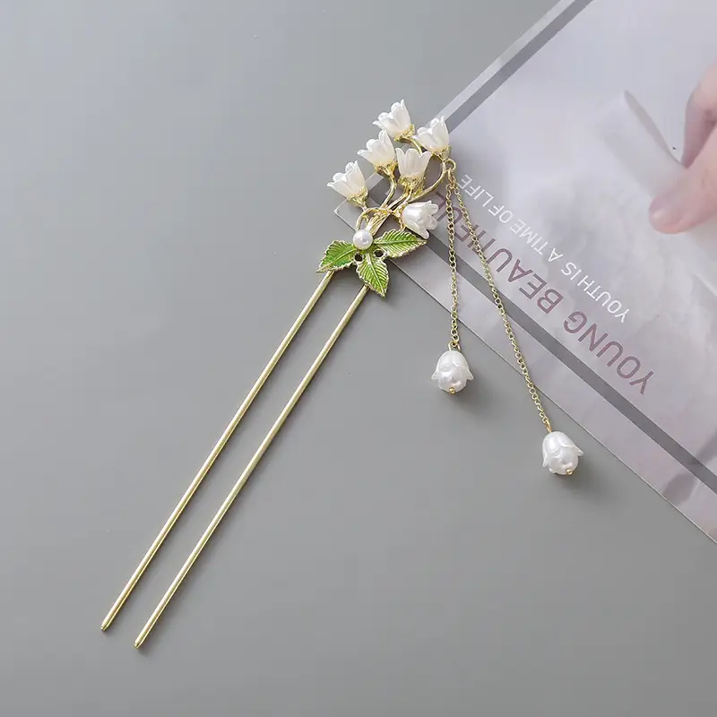 Elegant Gold Friehs with Pearl Drop for Women — feature 4