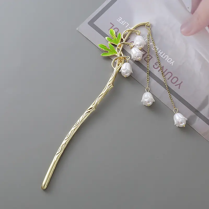 Elegant Gold Friehs with Pearl Drop for Women