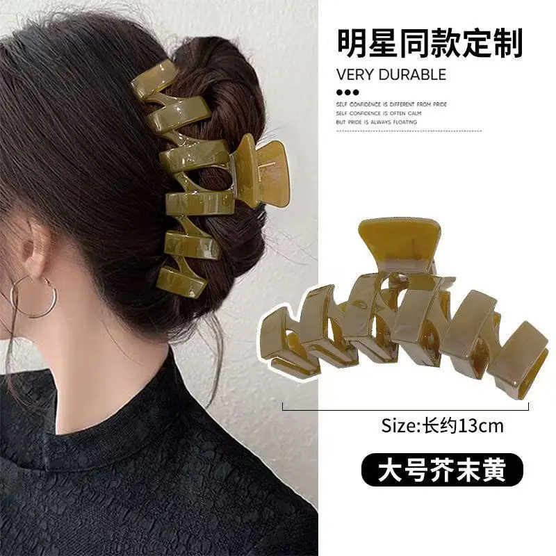 Oversized Shark Hair Clip Green High Grade Women - Image 43