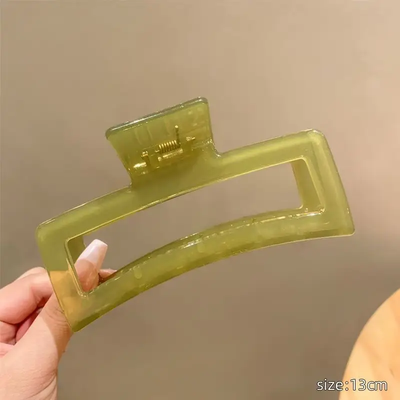 Oversized Shark Hair Clip Green High Grade Women - Image 47