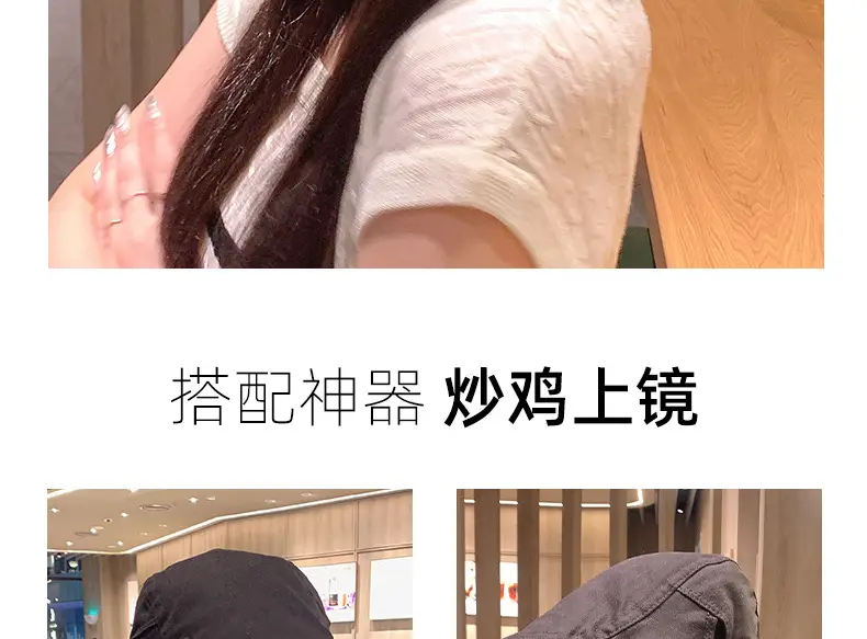 British Retro Forward Hat Sunshade Cap Big Head Showing Face Small Fashion All-match Hat Solid Color Trendy Cap — feature 13