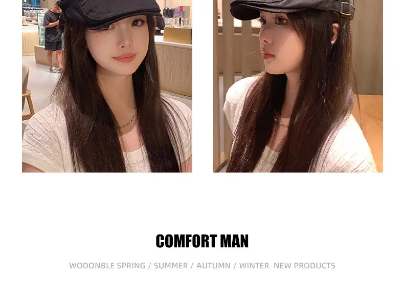 British Retro Forward Hat Sunshade Cap Big Head Showing Face Small Fashion All-match Hat Solid Color Trendy Cap — feature 14