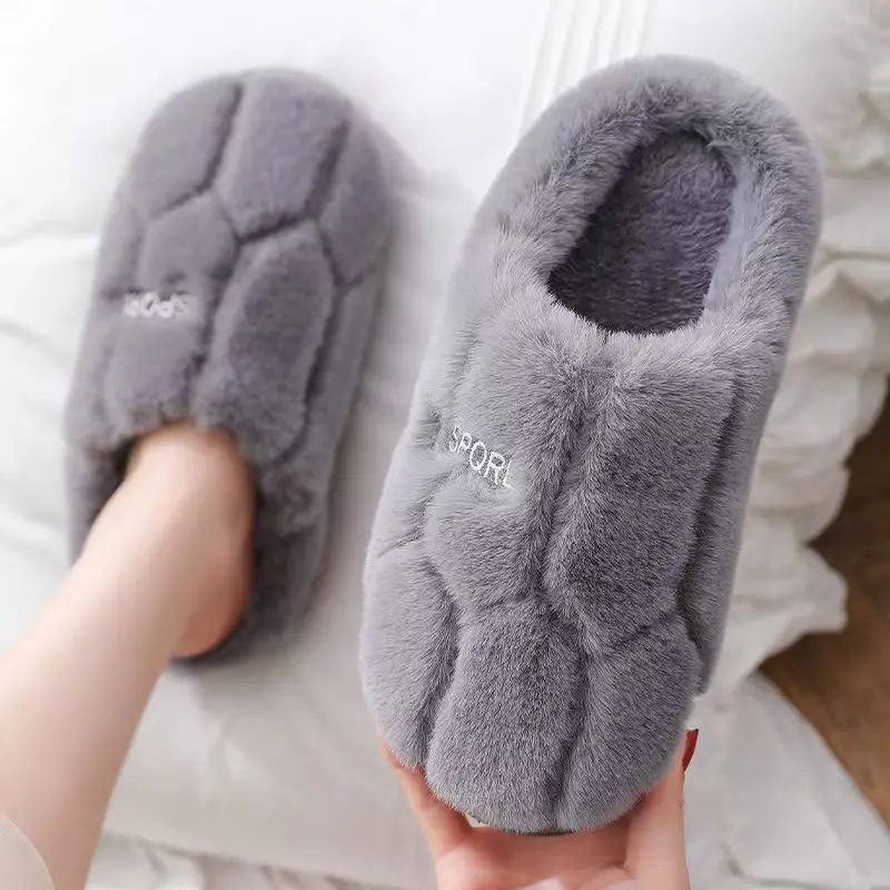 Manufacturer Cotton Slippers Wholesale Winter Women's Home New Warm Confinement Shoes Cotton Slippers Couple Non-Slip Slippers for Men