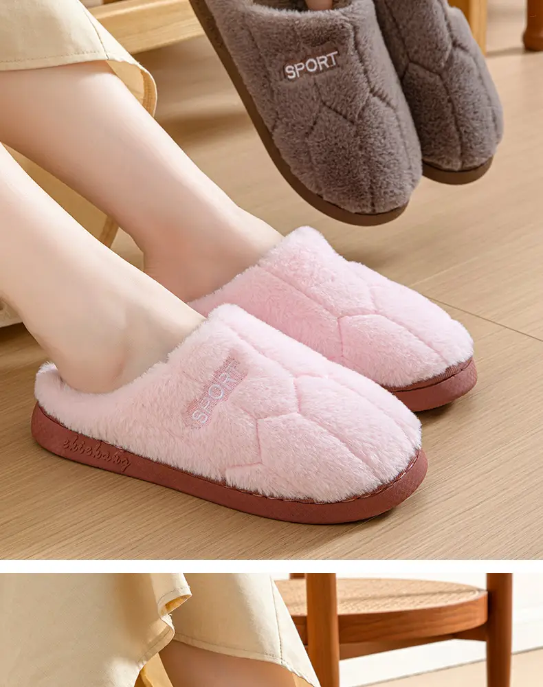 Manufacturer Cotton Slippers Wholesale Winter Women's Home New Warm Confinement Shoes Cotton Slippers Couple Non-Slip Slippers for Men — feature 13