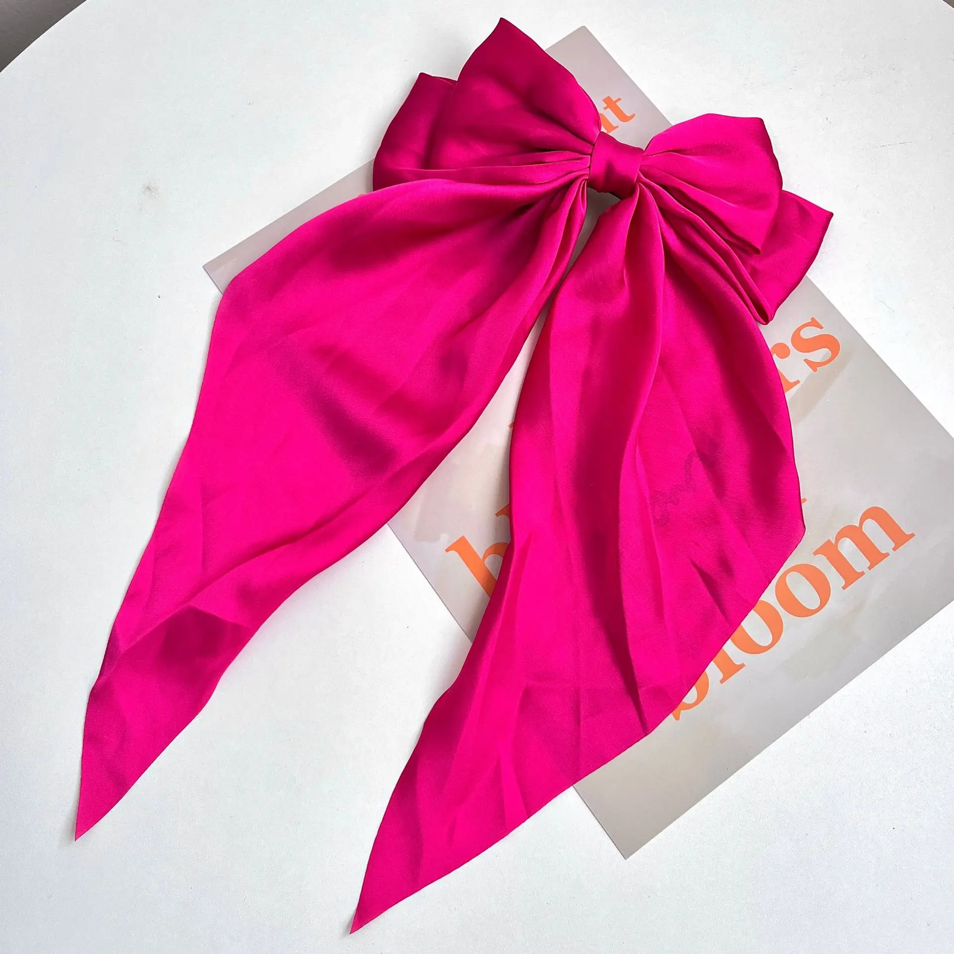 Freud Rose Red Bow Hairpin Clip