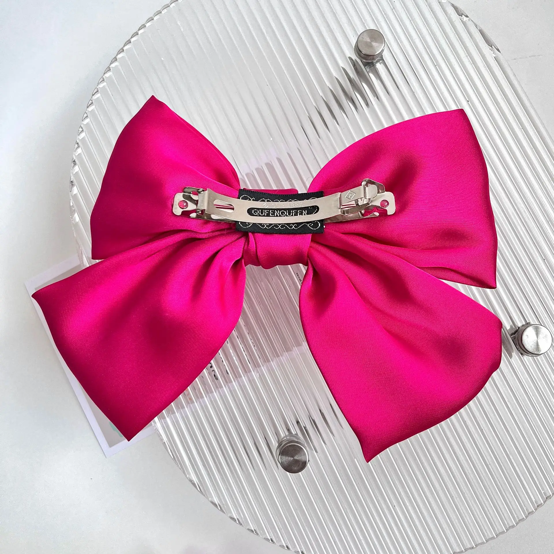 Freud Rose Red Bow Hairpin Clip