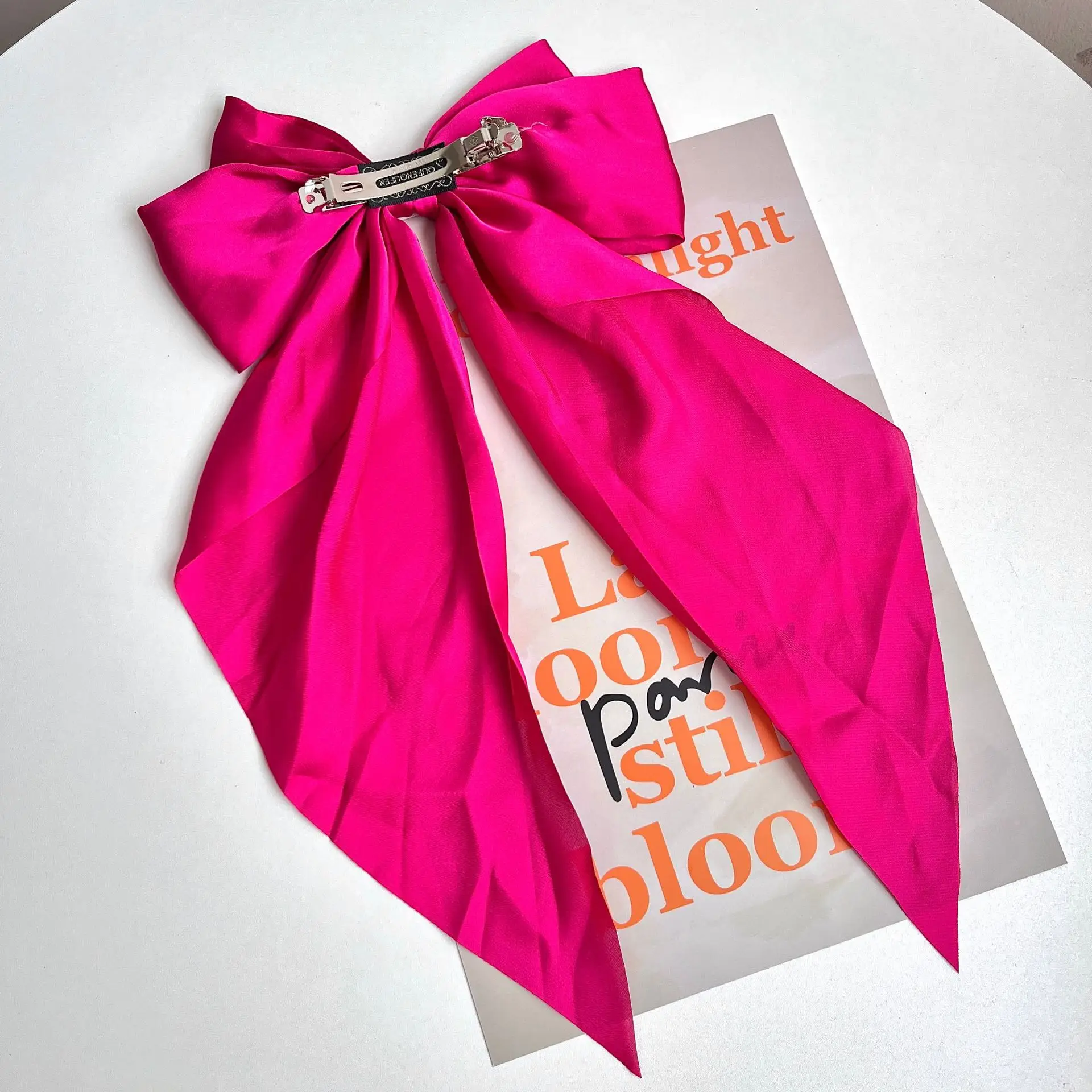 Freud Rose Red Bow Hairpin Clip — feature 12
