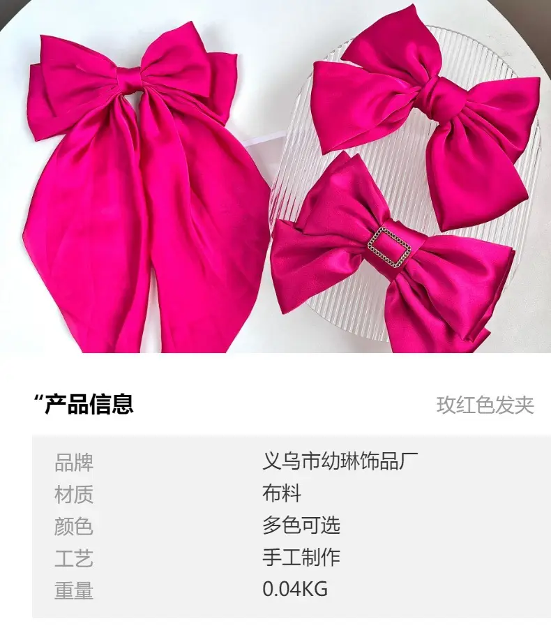 Freud Rose Red Bow Hairpin Clip — feature 2